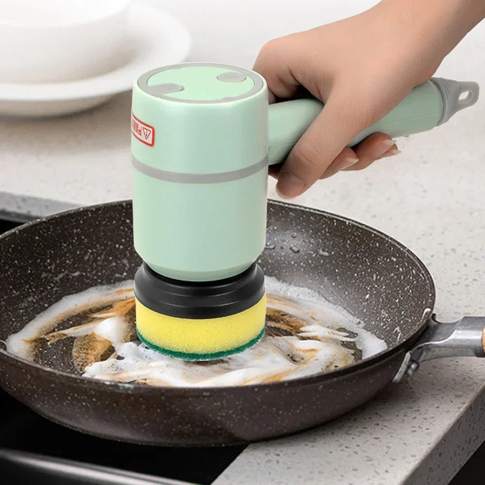 Wireless Electric Cleaning Brush USB Rechargeable Scrubber for Kitchen and Bathroom Cleaning, 3 Speed Professional Tool