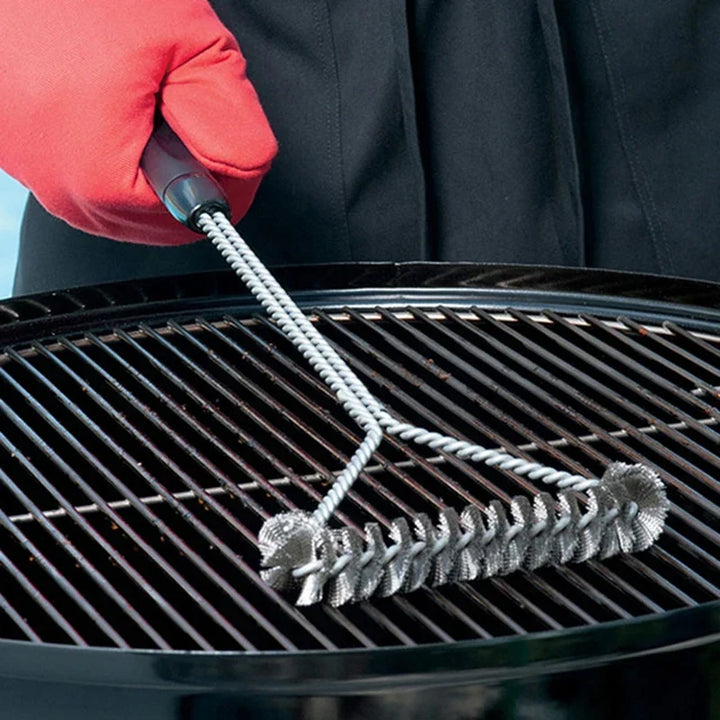Stainless Steel BBQ Grill Brush Non-Stick Cleaning Tool Heat Resistant – Set of 2, 2026