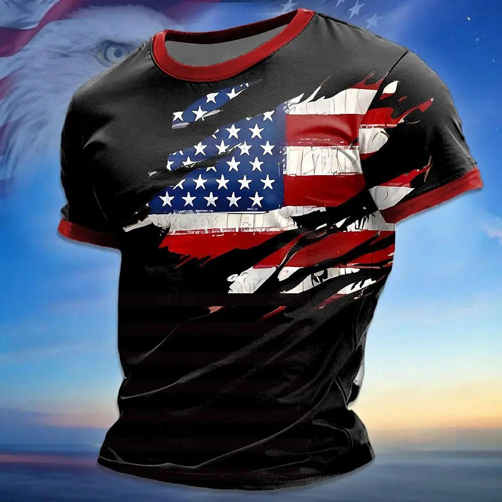 Soft unisex graphic tee - distressed flag print, 250-year design, durable cotton, casual everyday wear
