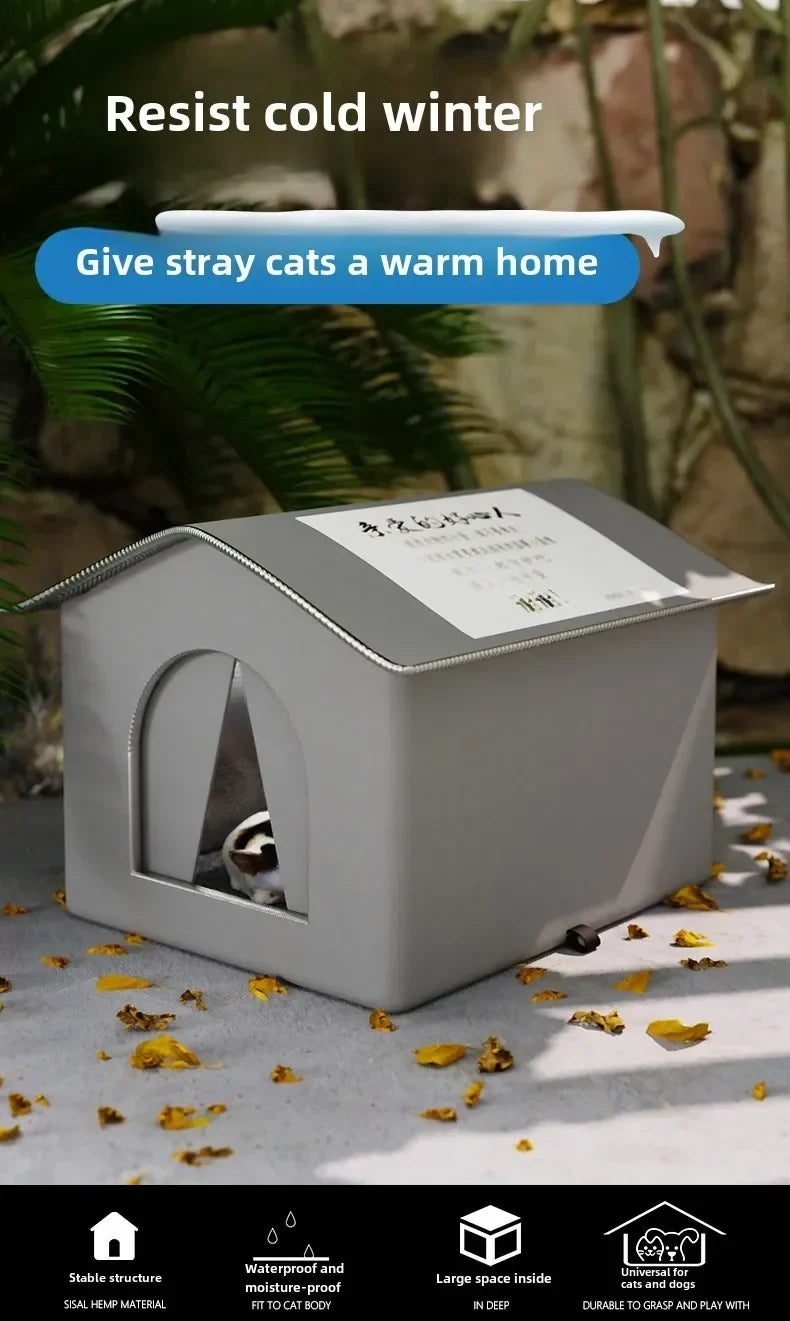 Pet House Waterproof Outdoor Shelter For Small Dogs And Cats Foldable Winter 2026 Warm Cave Bed Washable
