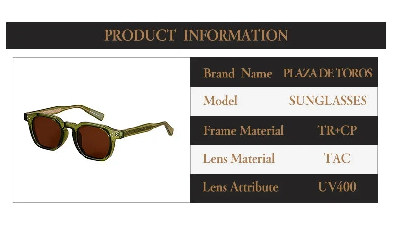 Sunglasses TR90 Frame Retro Rivets Style Unisex Polarized UV400 Summer 2026 Gift Idea