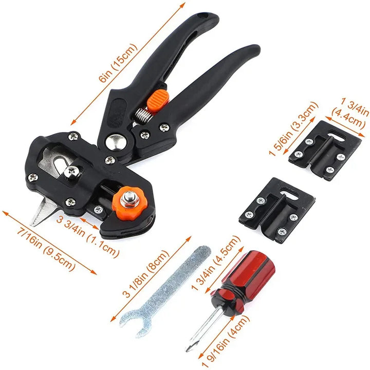 Professional Garden Grafting Tool Set - Stainless Steel Pruning Shears for Fruit Trees and Branches