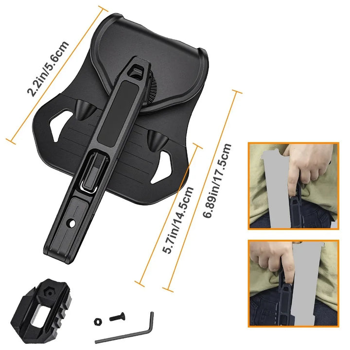 Nylon Pistol Belt Holster - Universal Fit for Double Stack 9mm Handguns, Airsoft and Outdoor Carry