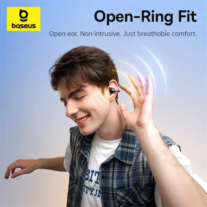 Baseus BC1 Open-Ear Clip Earbuds Bluetooth 6.0 – 4-Mic Noise Cancellation Super Bass IP55 Sports 2026