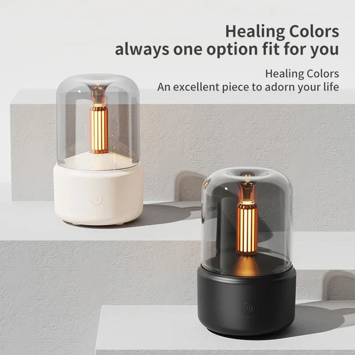 Creative Candlelight Aromatherapy Machine USB Plug-In Desktop Humidifier for Home Ambience