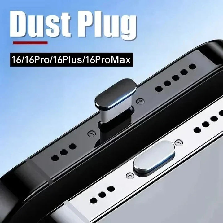 Metal Type-C Charging Port Dust Plugs - 2Pcs iPhone Accessories, Dust &amp; Liquid Protection