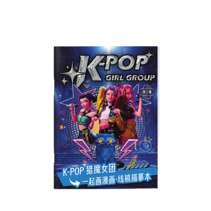 colouring Book Kpop Demon Hunters Anime Sketches Rumi Mira Zoey Cute Line Drawings Back to School 2025 Gift