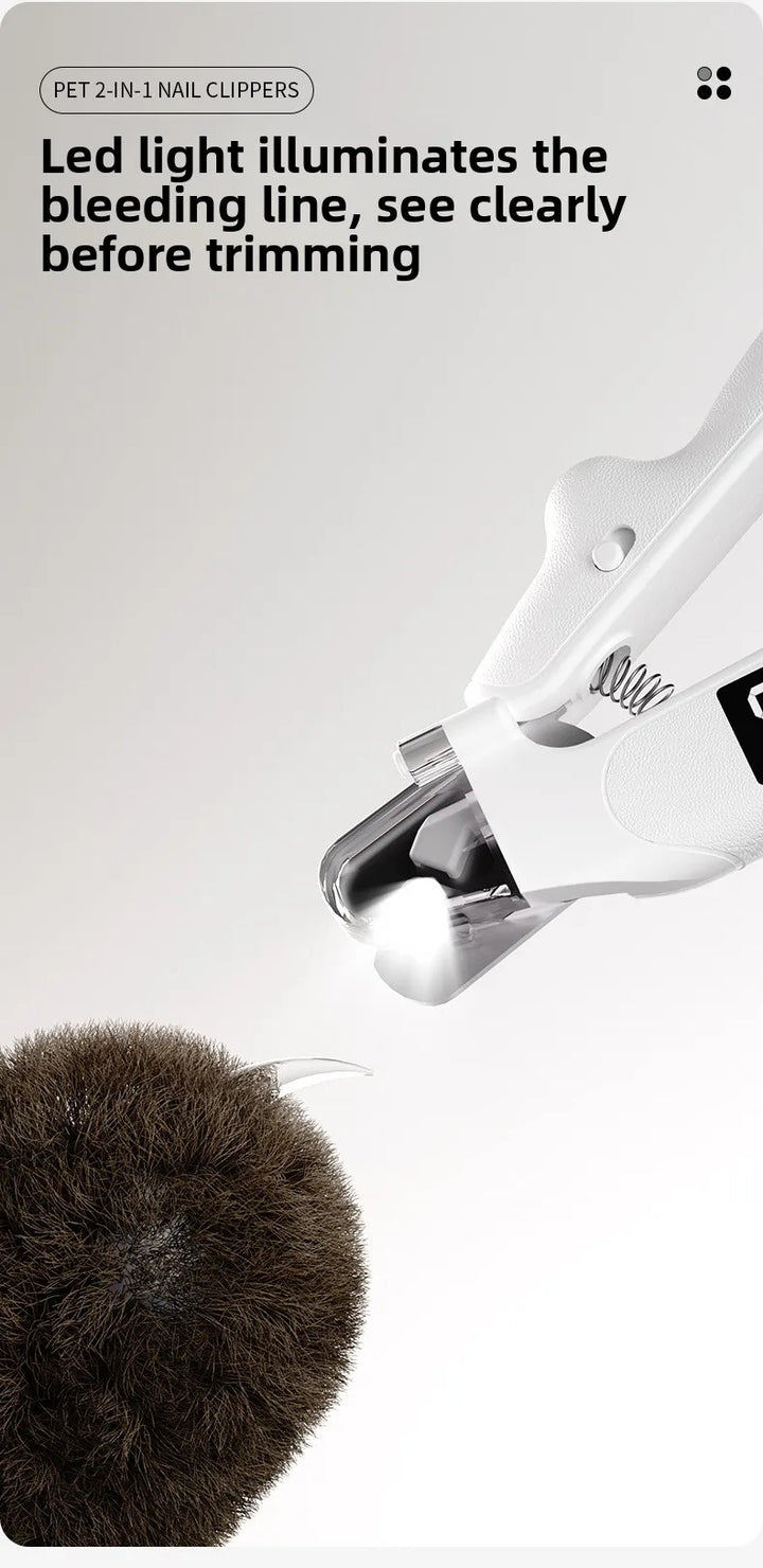 2-in-1 Pet Nail Clipper &amp; Grinder with LED Blood Line Light – USB-C Rechargeable Dog Cat Trimmer 2026