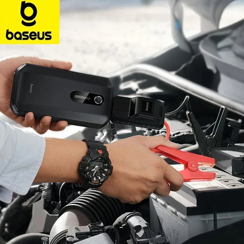 Car Jump Starter 1000A Emergency Booster Power Bank 12V Road Trip Ready For Emergencies