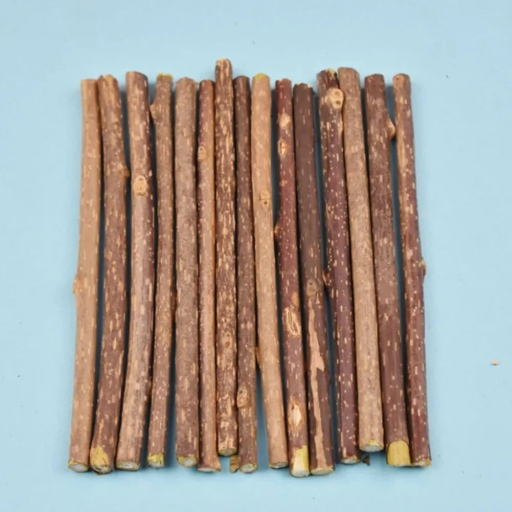 Natural Matatabi Cat Chew Sticks 15-Pack - Silvervine Catnip Dental Toy for Teeth Cleaning