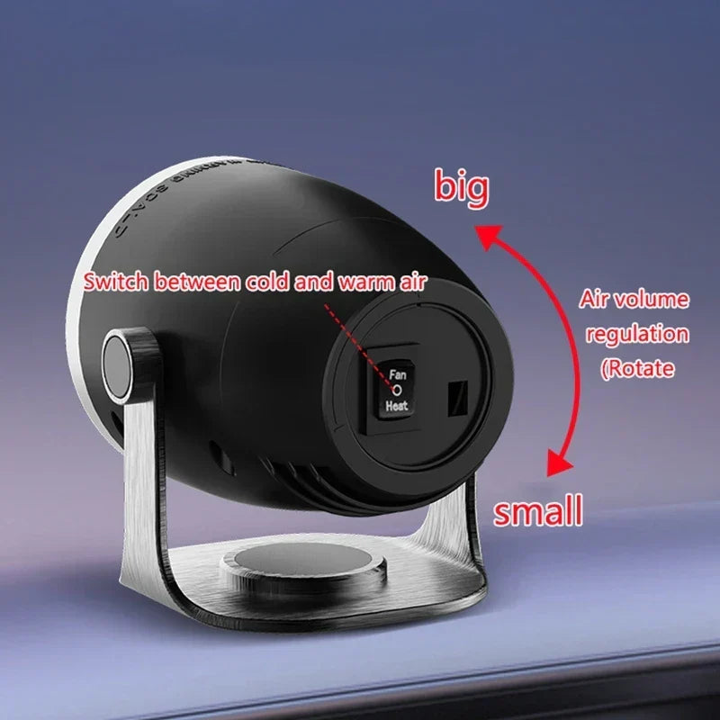 Car Heater 3-in-1 12V/24V Windshield Defroster Fan – Compact Vehicle Dashboard Climate Accessory, Winter 2025 Safer Driving