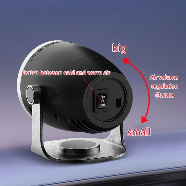 Car Heater 3-in-1 12V/24V Windshield Defroster Fan – Compact Vehicle Dashboard Climate Accessory, Winter 2025 Safer Driving