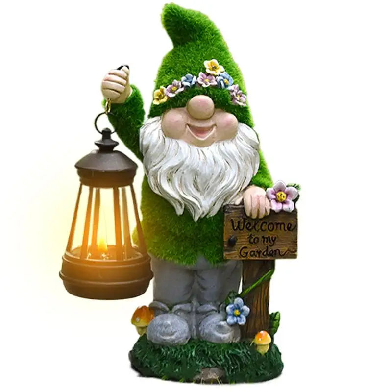 Solar Garden Gnomes With Lantern Outdoor Garden Statue Spring 2026 Trend Solar Powered Lighting
