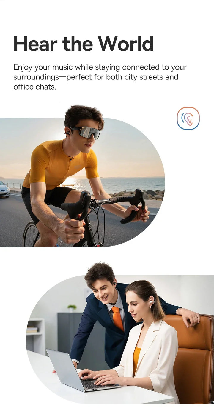 Baseus BC1 Open-Ear Clip Earbuds Bluetooth 6.0 – 4-Mic Noise Cancellation Super Bass IP55 Sports 2026