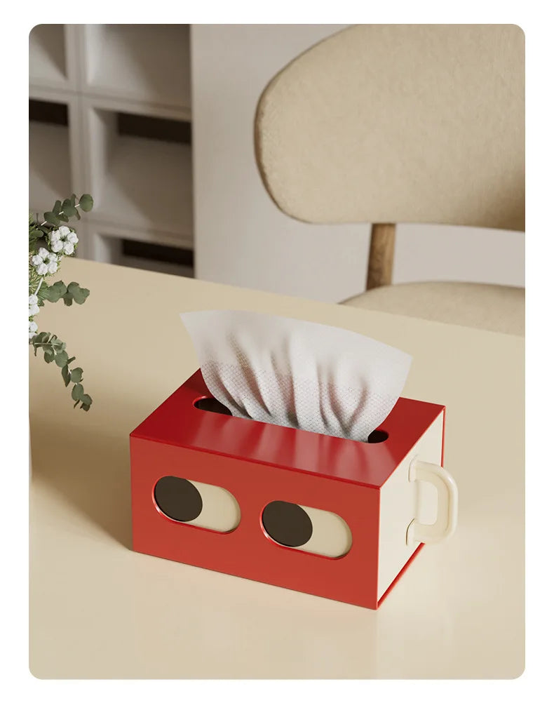 Tissue Box Red Organizer – Modern Paper Storage Box For Table Decor, Summer 2026 Gift Idea