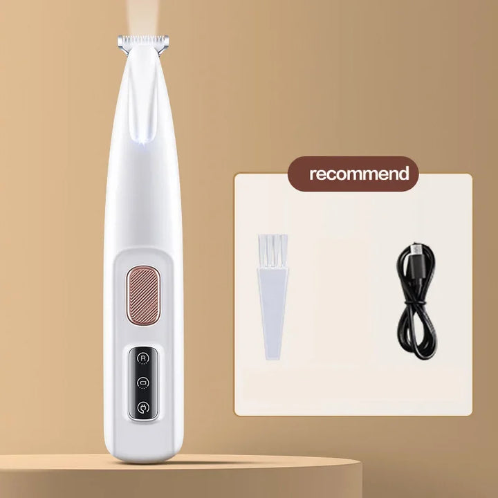 Waterproof Dog Paw Trimmer with LED Light – 18mm Wide Blade LED Display Pet Grooming Clipper 2026