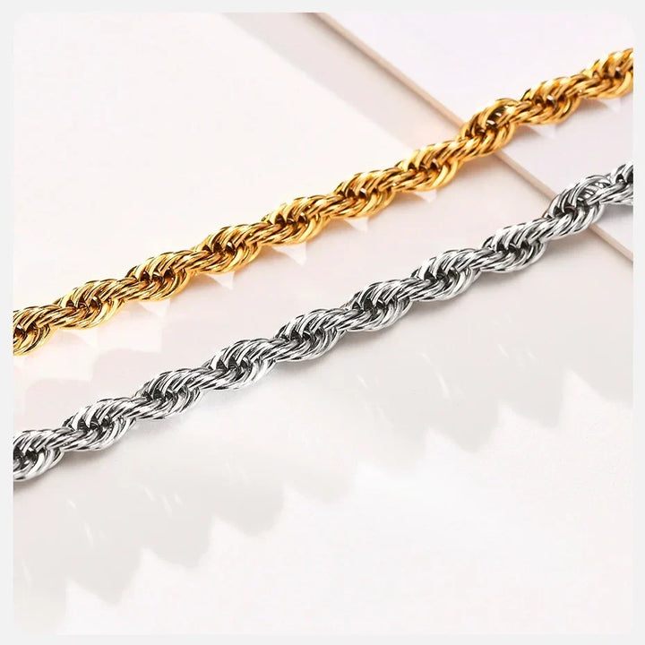 Stainless Steel Rope Chain Bracelet Twisted Singapore