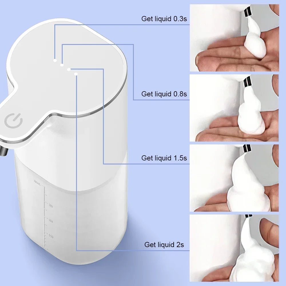 Automatic Soap Dispenser Touchless Sensor Foam Type-C Charging High Capacity Smart Soap Dispenser