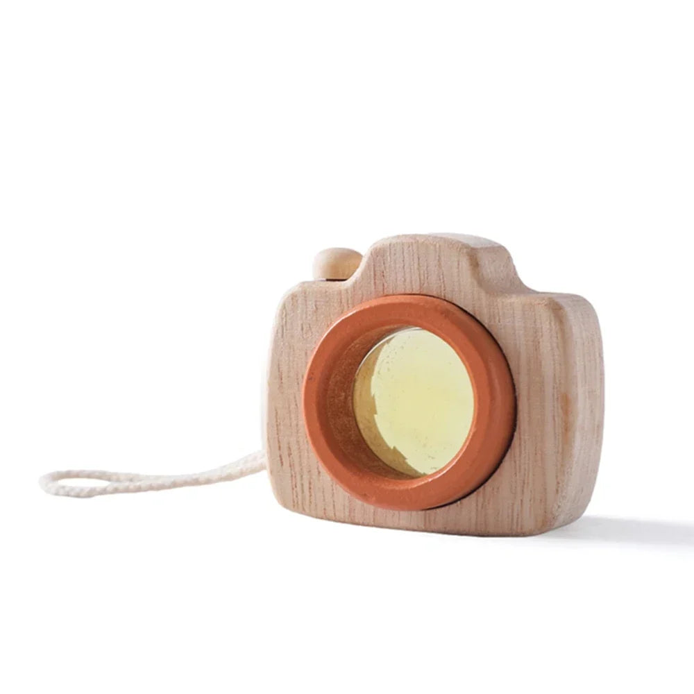 Wooden Montessori Camera Toy for Kids, BPA Free, Lightweight, Sensory Play Gift for Toddlers and Young Children