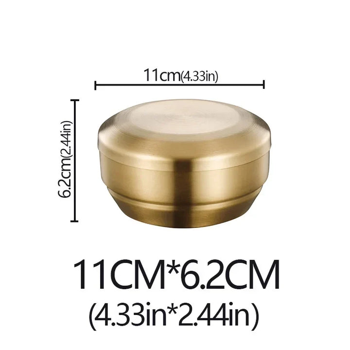 Stainless Steel Double Layer Rice Bowl With Lid Insulated