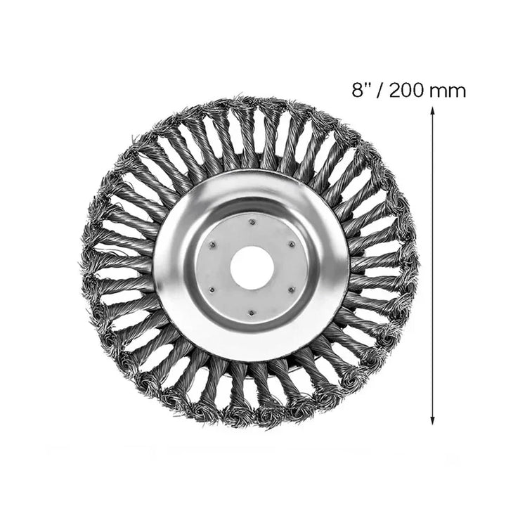 Universal Steel Wire Brush Trimmer Head - 6/8inch Garden Tool for Grass &amp; Lawn Care
