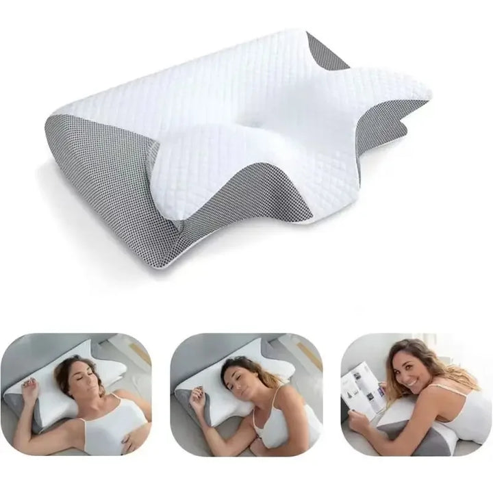 Memory Foam Cervical Neck Pillow Orthopedic Slow Rebound Support for Sleep &amp; Relaxation