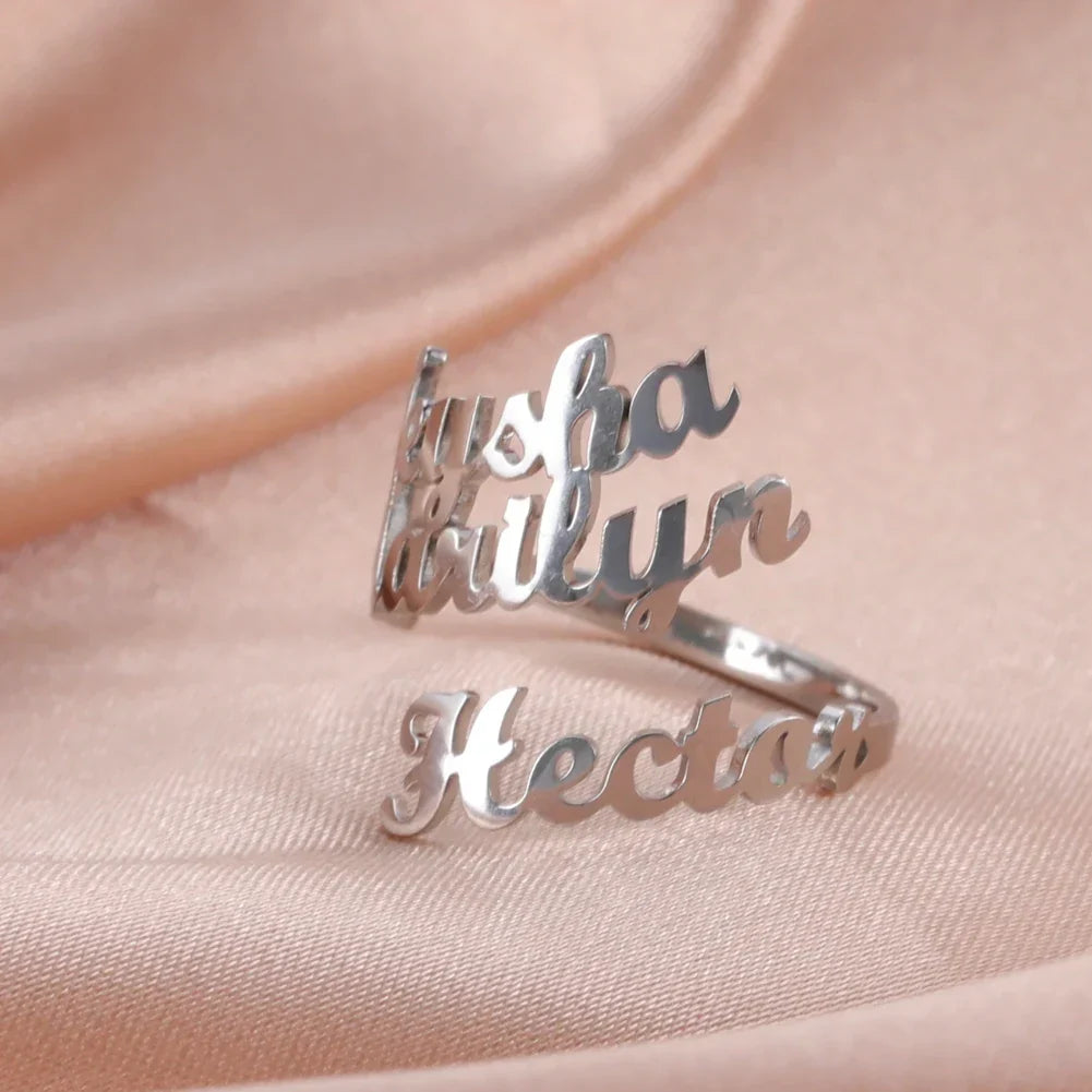 Name Ring Custom Double First Names jewelry For Couples Personalized Gift TikTok Viral Fall 2026