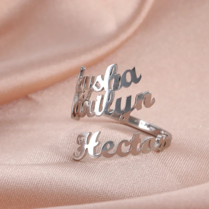 Name Ring Custom Double First Names jewelry For Couples Personalized Gift TikTok Viral Fall 2026