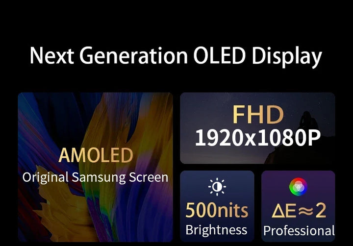OLED 13.3 Portable Monitor Metal Frame Travel Display