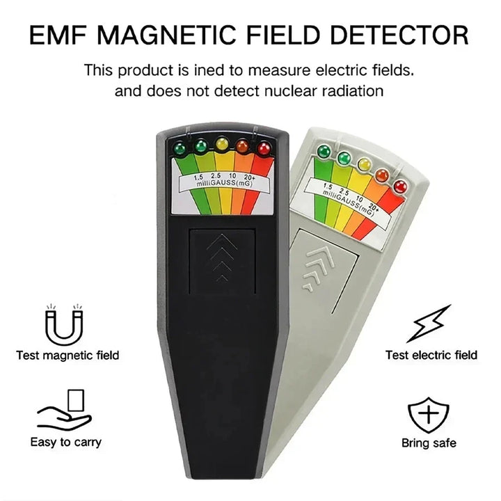Portable EMF Meter with 5 LED Indicators for Ghost Hunting, Accurate EMF Reader and Detector, Lightweight and Compact Design