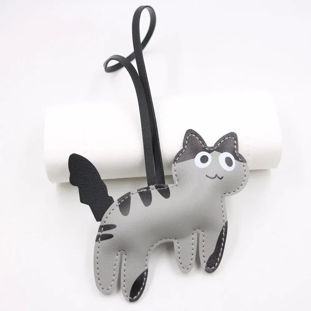Bear Keychain PU Leather Mini Bag Charm Cute Gift Accessory