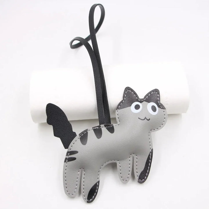 Bear Keychain PU Leather Mini Bag Charm Cute Gift Accessory