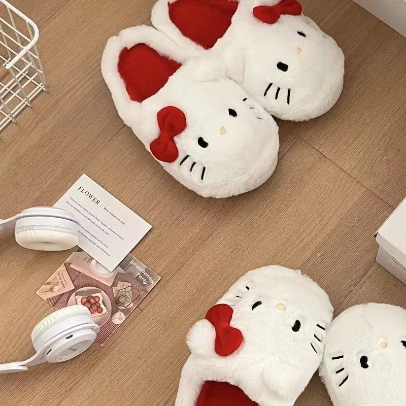 Warm Unisex Slippers - Plush-Lined, Plush Fabric, Indoor Home Wear For Autumn And Winter
