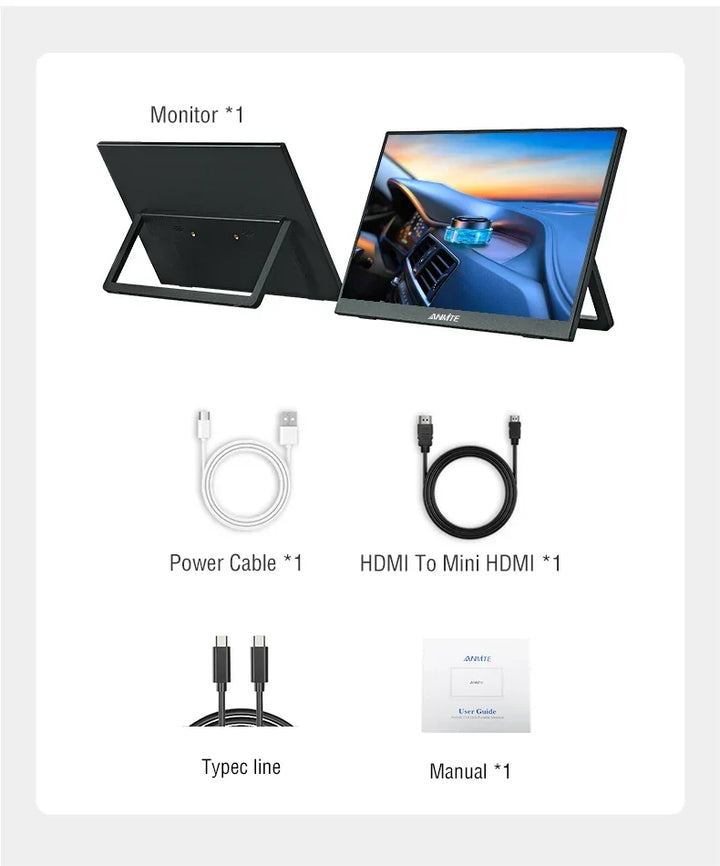 16 Inch Portable Touch Monitor 1920x1200 HDR10 Low Blue