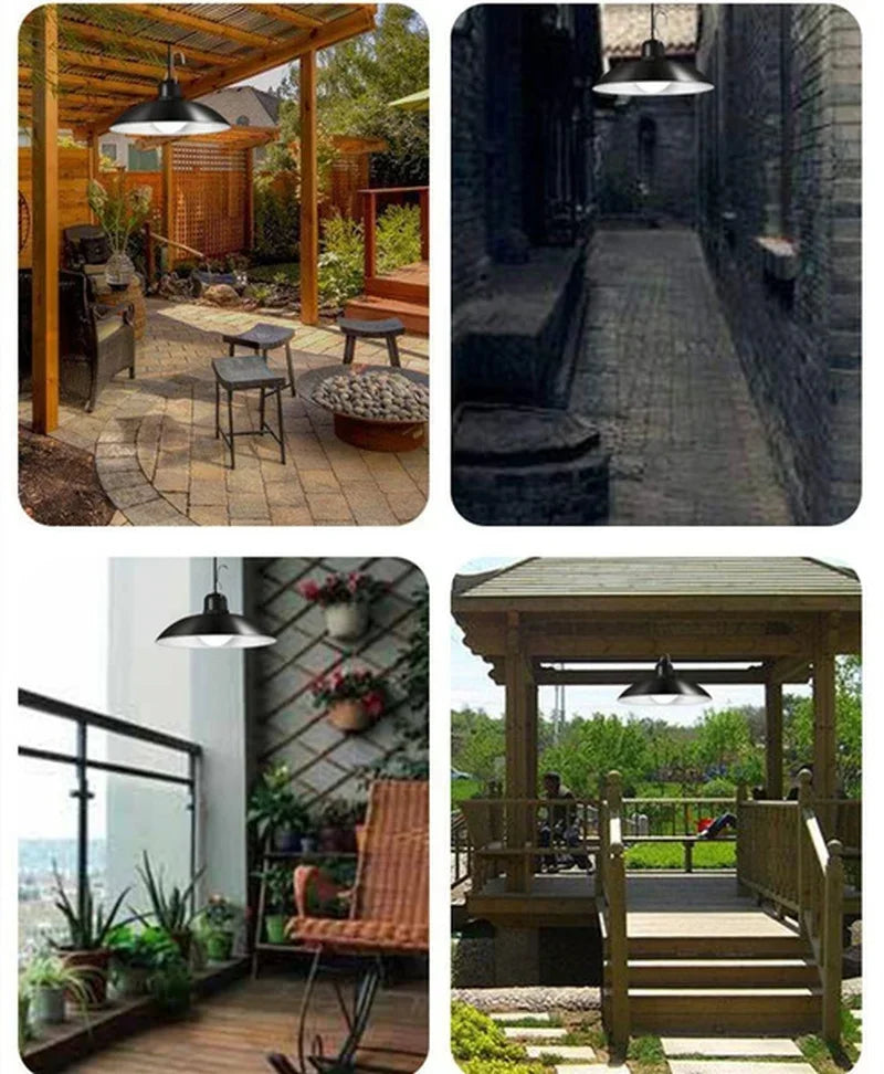 Solar Pendant Light With Remote Control, Outdoor Waterproof LED Lamps For Shed Barn Backyard Patio 2026