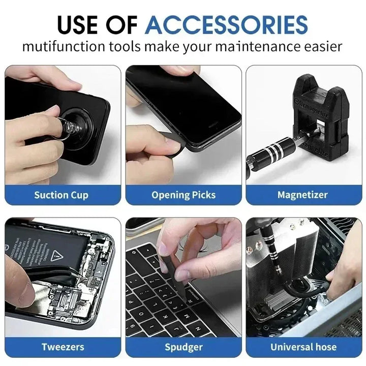 Magnetic Precision Screwdriver Set Insulated 115 in 1 Electronics Repair Kit Back To School 2025 Laptop Phone Repair