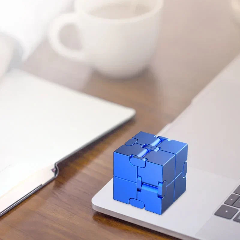 Metal Magic Cube Stress Relief Toy Portable Puzzle Focus