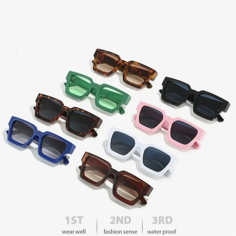 Sunglasses Square Frame Retro Unisex Shades Fall 2026 Trend UV400 Protection Gift