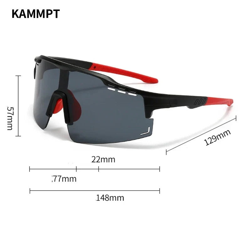 Oversized Sports Sunglasses Men, 2025 Punk Mirror Anti-UV Riding Shades