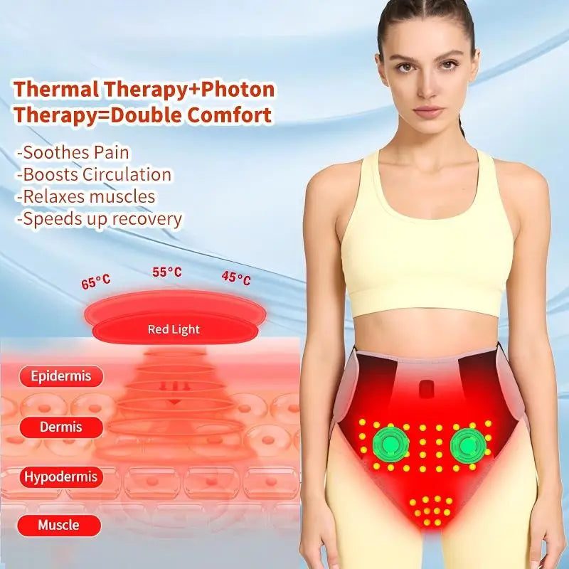 Red Light Heated Underwear with Abdominal Massager – Uterus Warming Menstrual Cramp Relief Wearable 2026