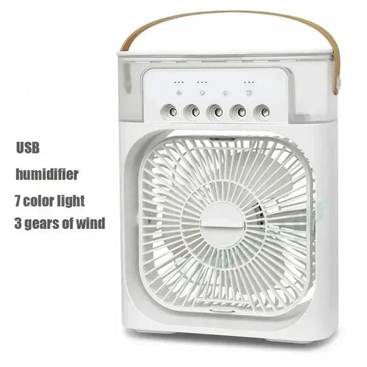 Air Humidifier Cooling USB Fan Water Mist Mini 3 In 1 Silent Cooler