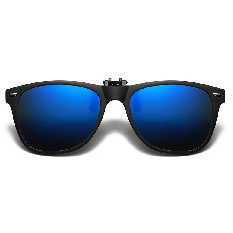 Night Vision Clip-On Sunglasses – Polarized Photochromic UV Anti-Glare Driving Goggles, Vintage Square Style, Fall 2025 Safe Driving