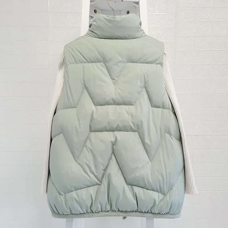Lightweight Women’s Puffer Vest - Short Relaxed, Duck Down