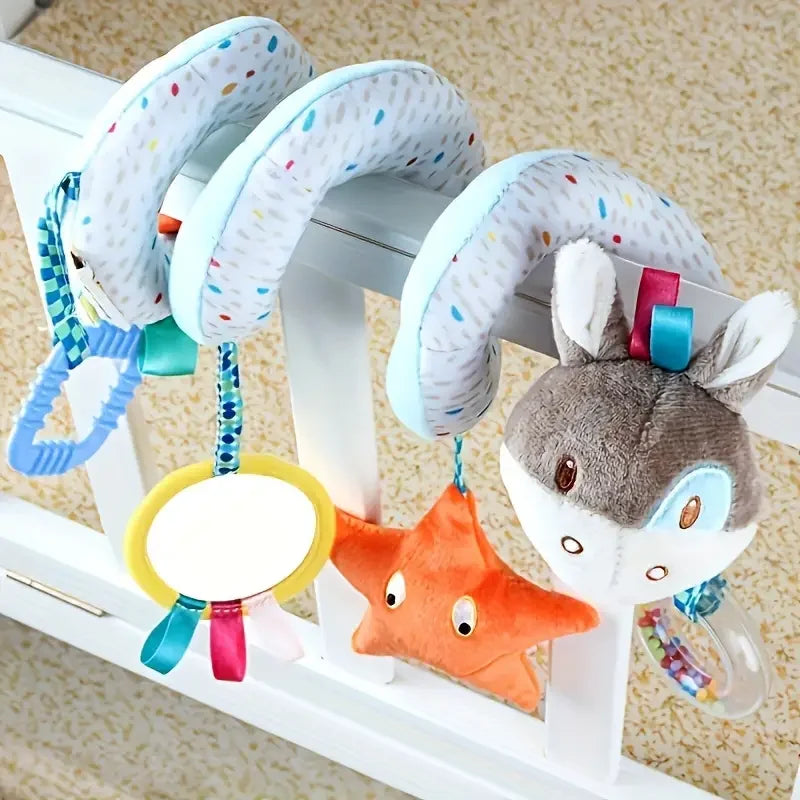 Spiral Plush Stroller Toy Portable Newborn Sensory Toys