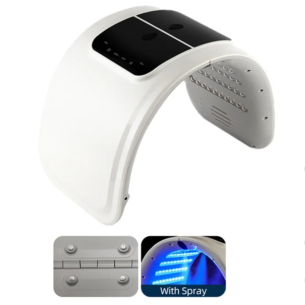 7-colour LED Photon Face Mask &amp; Nano Spray Machine - Skin Rejuvenation Anti-Aging Home Therapy