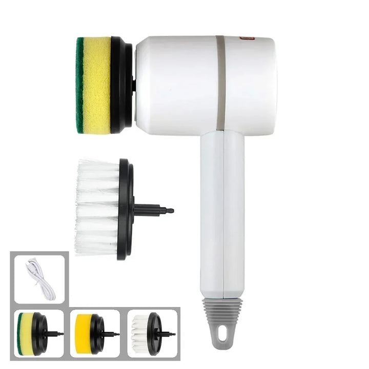 Wireless Electric Cleaning Brush USB Rechargeable Scrubber for Kitchen and Bathroom Cleaning, 3 Speed Professional Tool