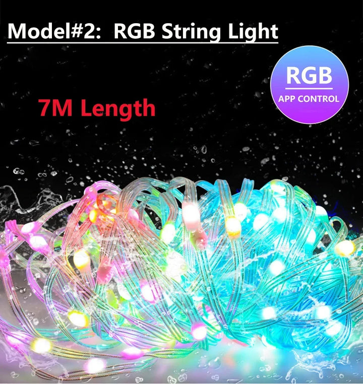 2-in-1 LED Reel Camping String Light – USB Rechargeable Portable Atmosphere Lantern Garden Tent Decor 2026