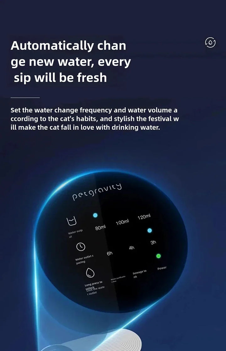 Cat Water Fountain Battery Powered - Automatic Pet Water Dispenser, Fall 2026 Hydration Gift