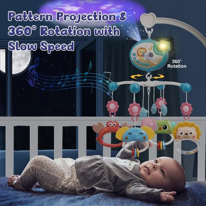 Musical Baby Mobile Projection Remote Newborn Sensory Toys