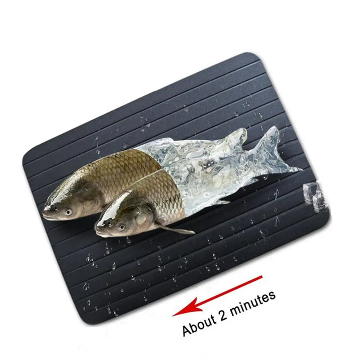 Fast Defrosting Aluminum Tray With Brush Thaw Board